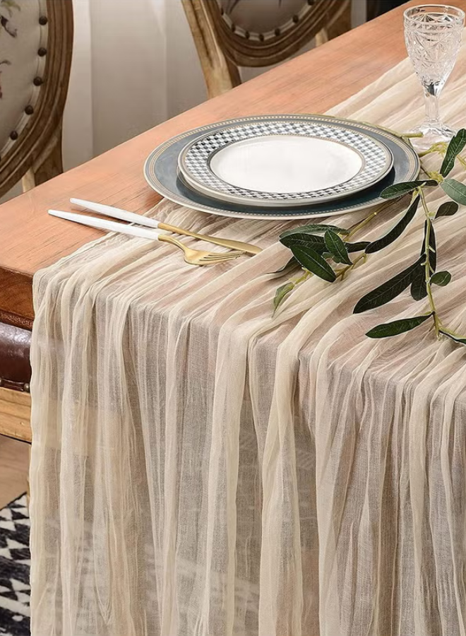 Warm White Table Runner
